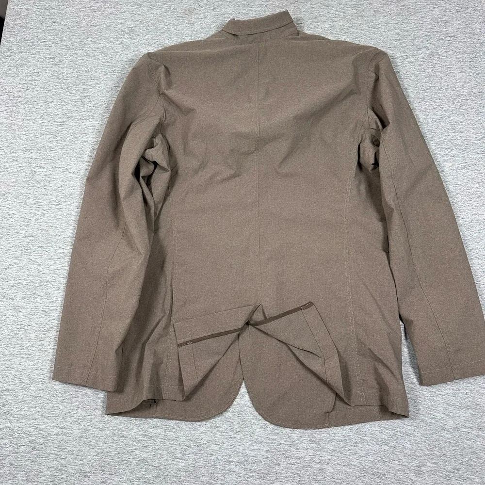 Eddie Bauer Travex Blazer Jacket Mens 50 Tall Brown Travel Nylon Stretch Pockets